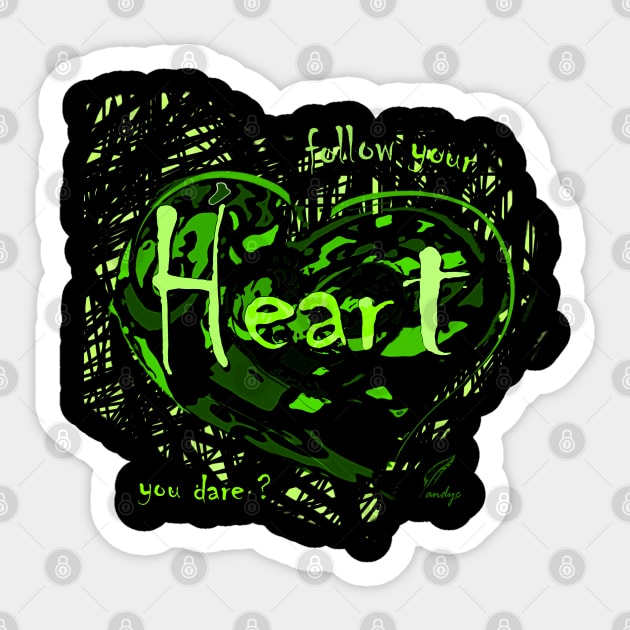 HEART FOLLOW FOS/B Sticker by ACUANDYC